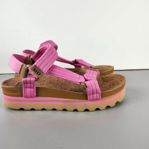 REEF Cushion Rem Hi - Pink Summer Sandals Size 8 - Picture 1 of 9